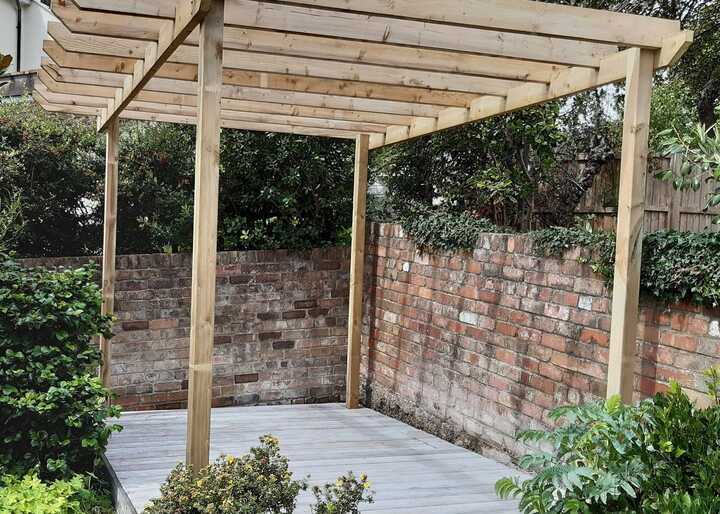 c16 timber used for a pergola