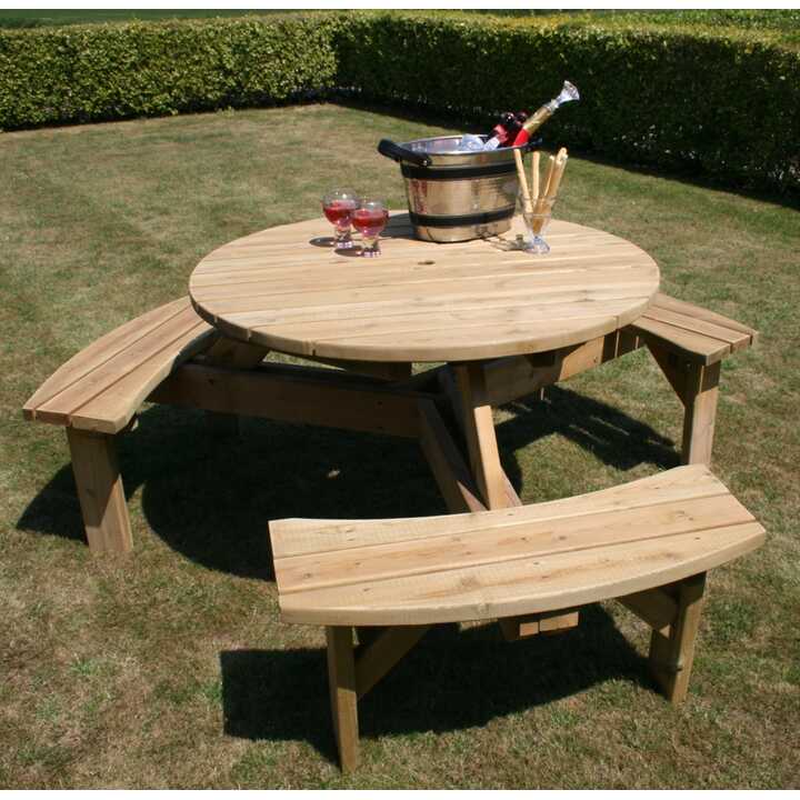 Six Seater Round Picnic Table