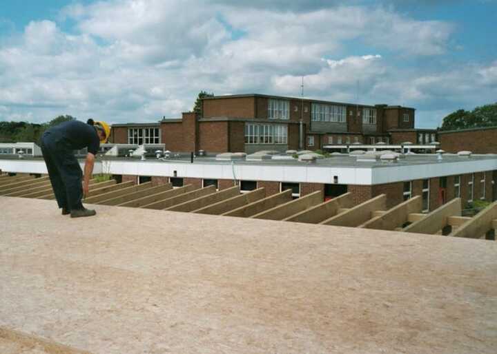 osb board being used on a roof