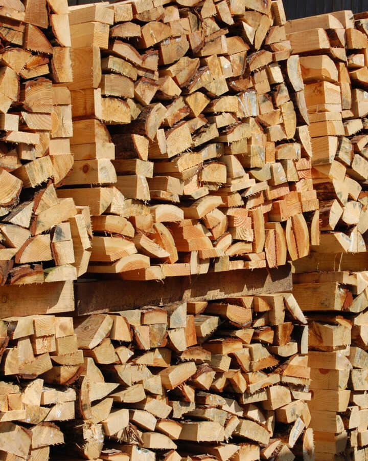 stacked firewood