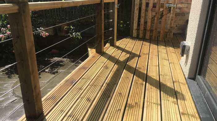decking with balustrade