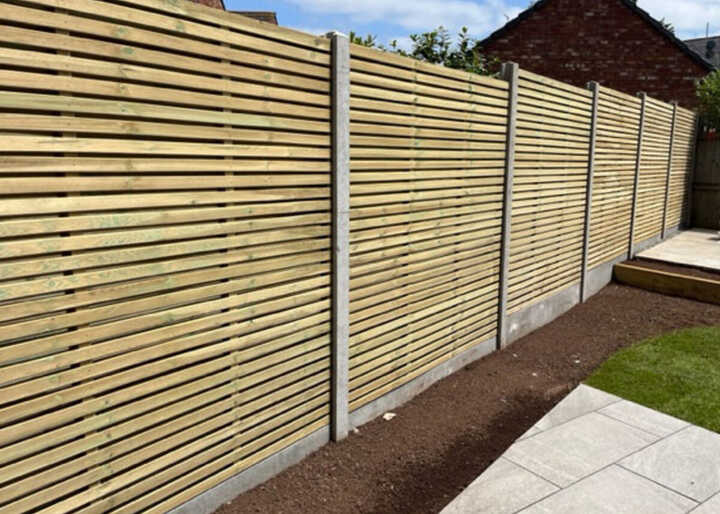 warwickshire slatted fencing