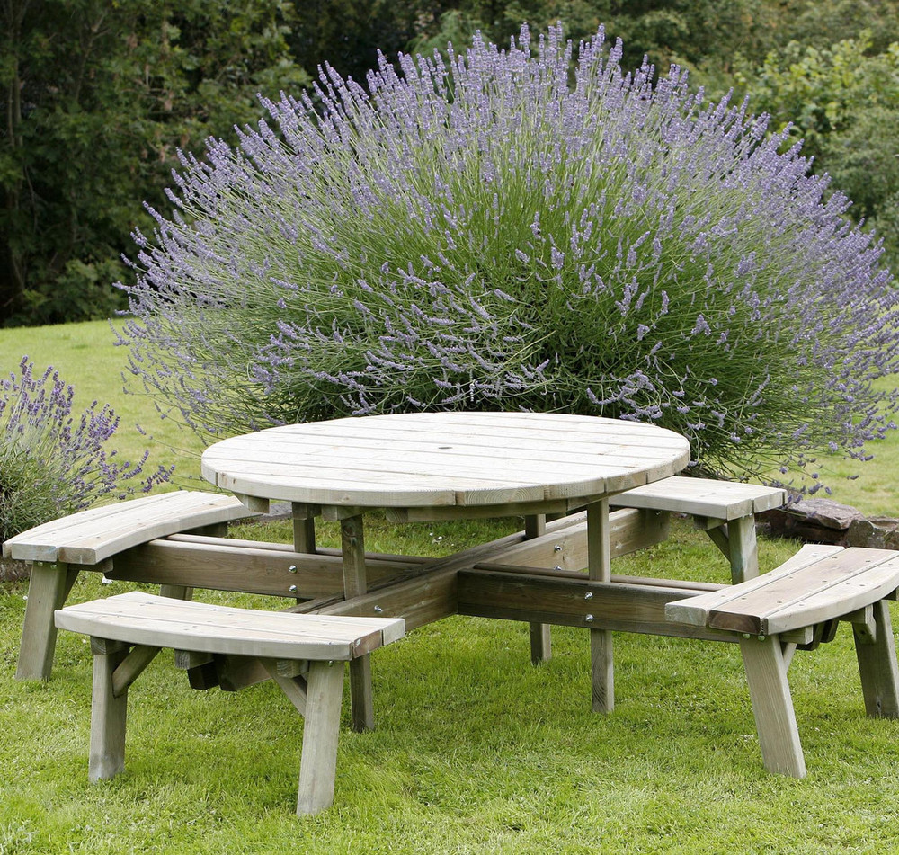 Woodford round store picnic table