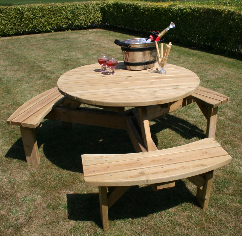 Six Seater Round Picnic Table Products Fountain Timber